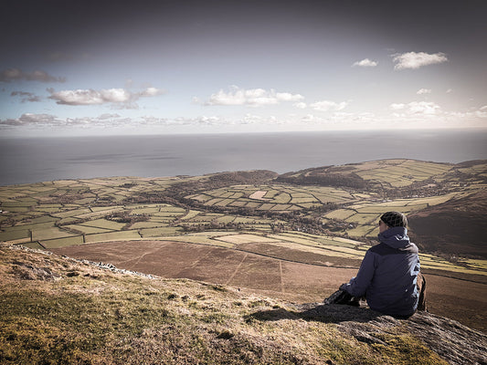 Views from North Barrule across the Irish Sea.